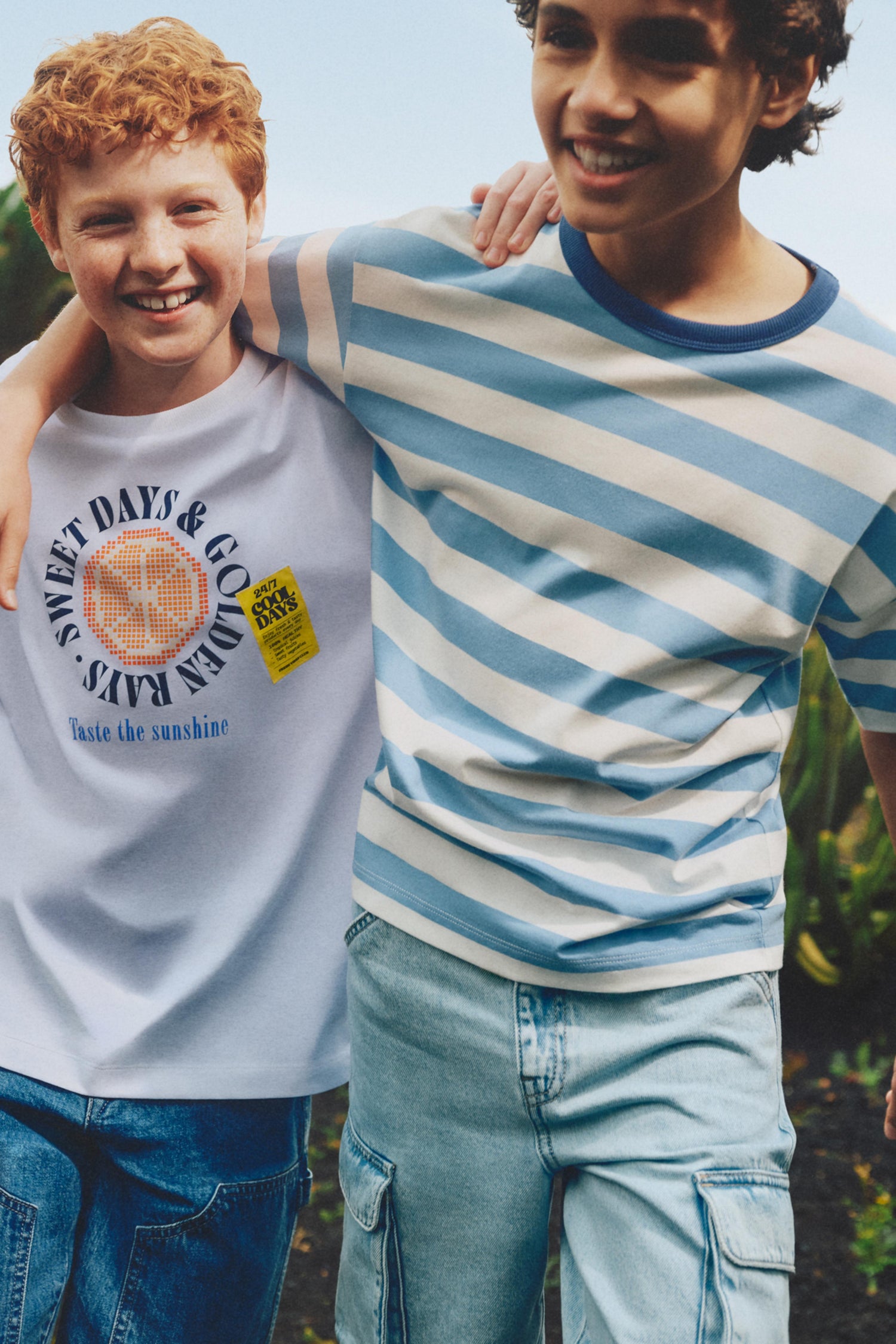 Striped T-shirt - PALE BLUE / 11-12 years