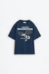 Animal print T-shirt - BLUE / 11-12 years