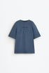 Text patch T-shirt - BLUE / 11-12 years