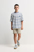 Striped T-shirt - MEDIUM BLUE / 11-12 years