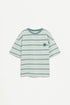 Striped T-shirt - GREENISH / 11-12 years