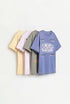 4-pack of printed T-shirts
