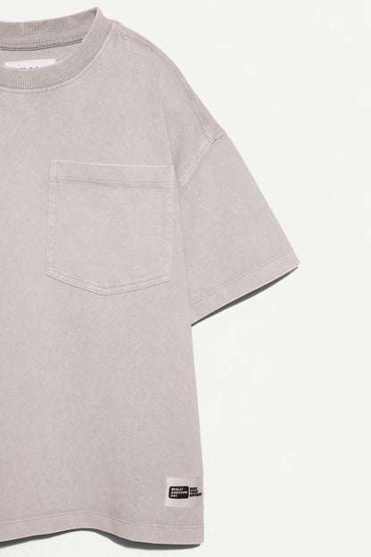 Heavy jersey faded-effect T-shirt