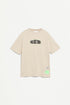 T-shirt with a maxi print on the back - OCHRE / 11-12 years