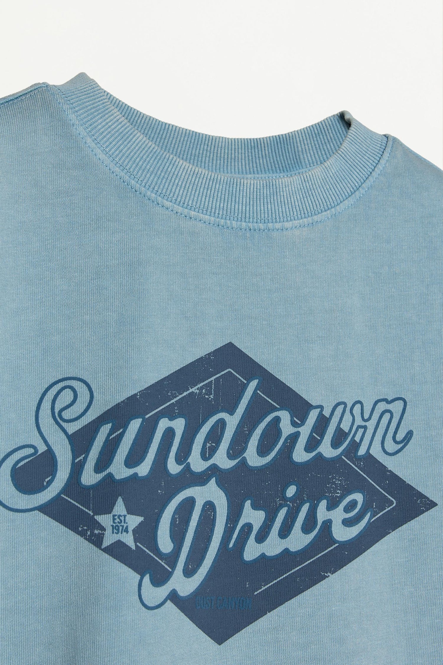 Faded effect printed T-shirt