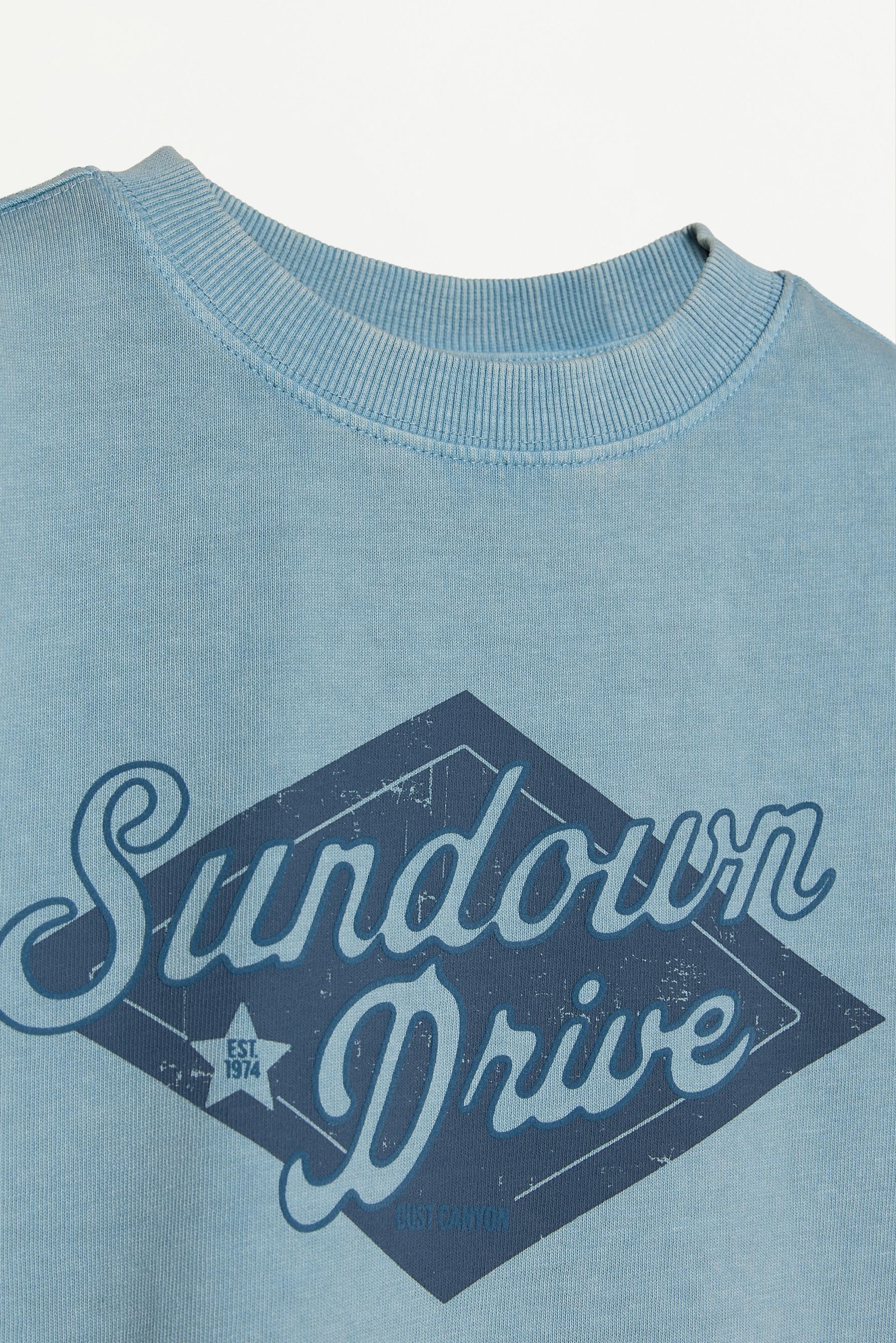 Faded effect printed T-shirt