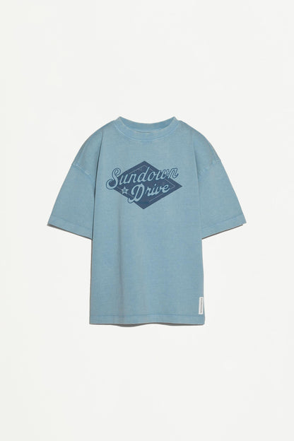 Faded effect printed T-shirt
