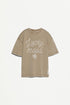 Faded effect printed T-shirt - MINK / 11-12 years