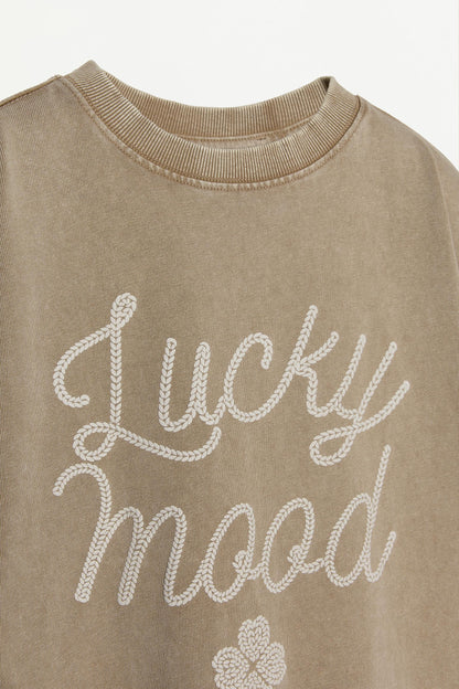 Faded effect printed T-shirt