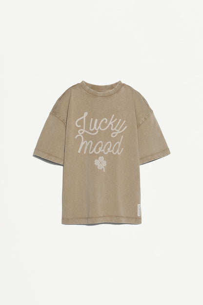 Faded effect printed T-shirt