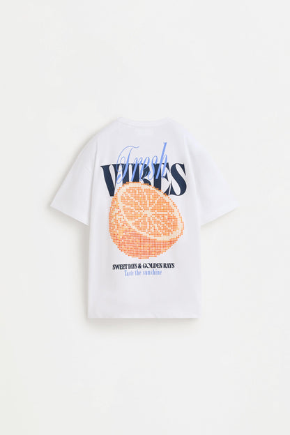 T-shirt with a maxi print on the back