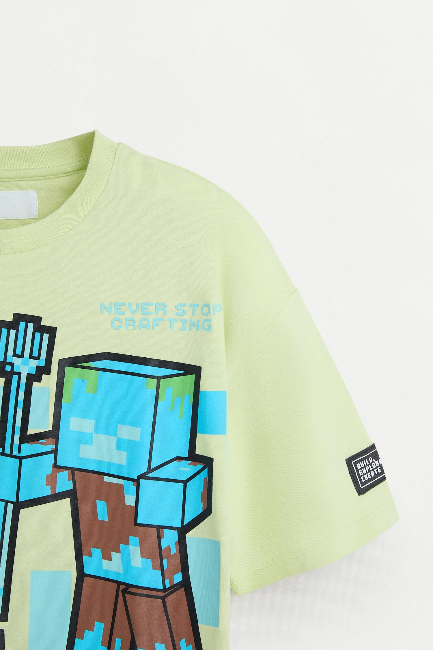 Minecraft T-shirt with rubberised slogan