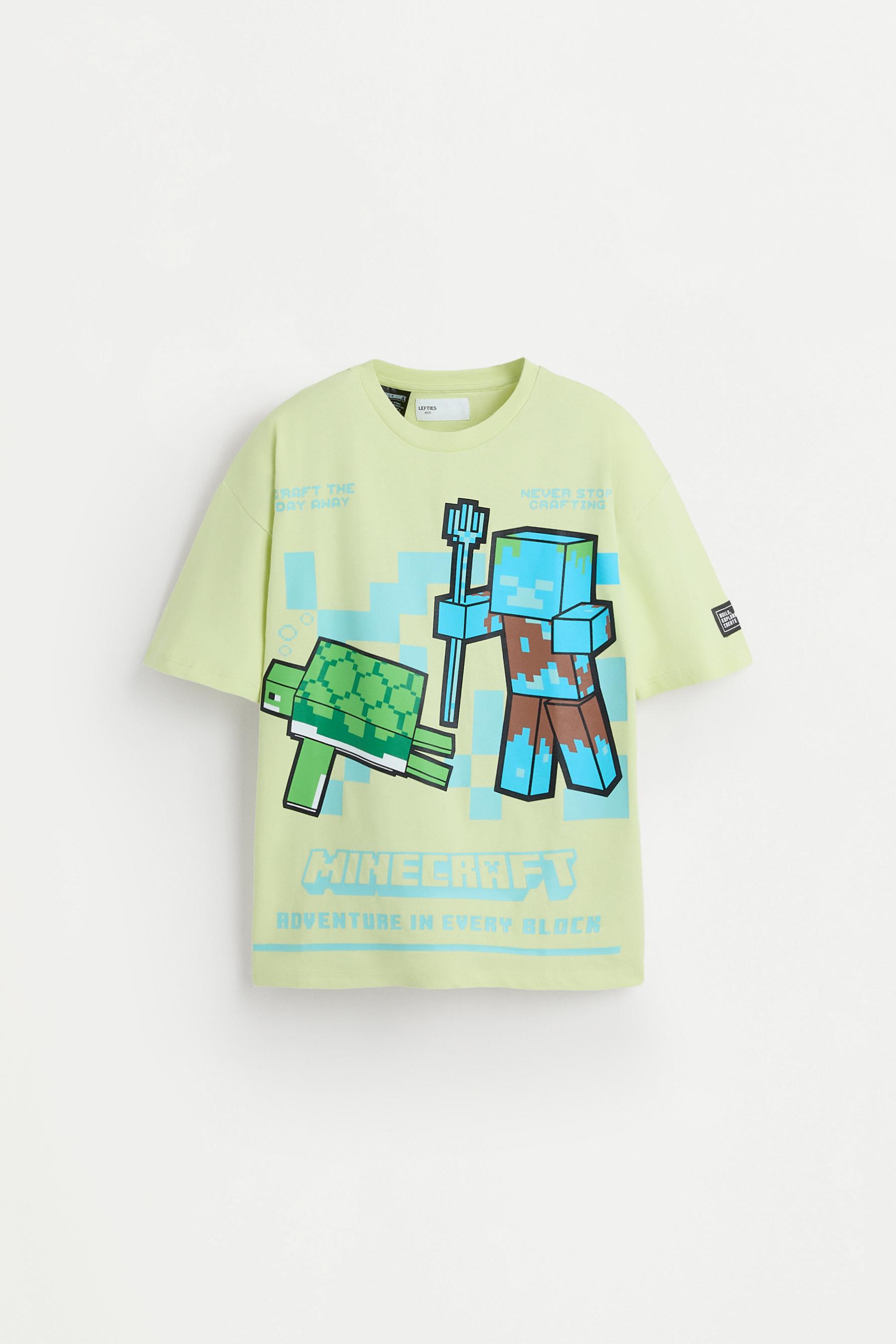 Minecraft T-shirt with rubberised slogan