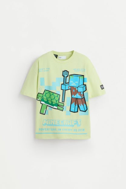 Minecraft T-shirt with rubberised slogan