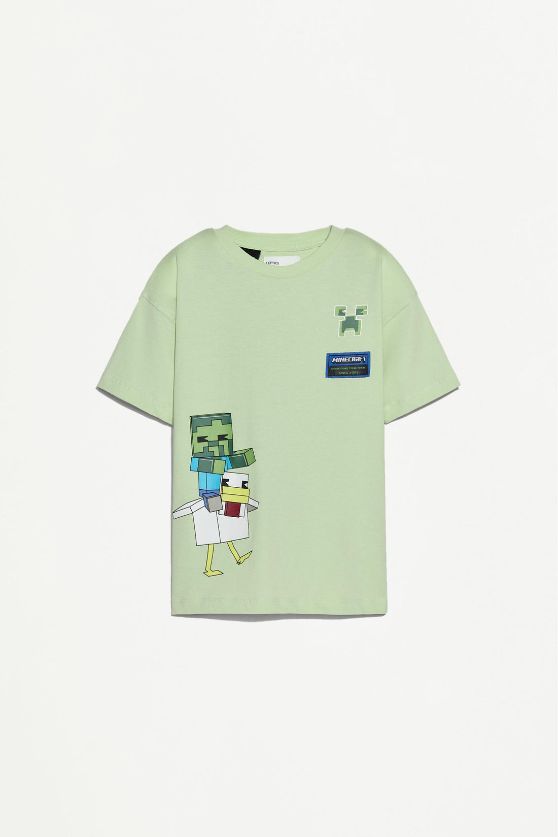Minecraft T-shirt with a maxi print on the back - GREEN / 11-12 years