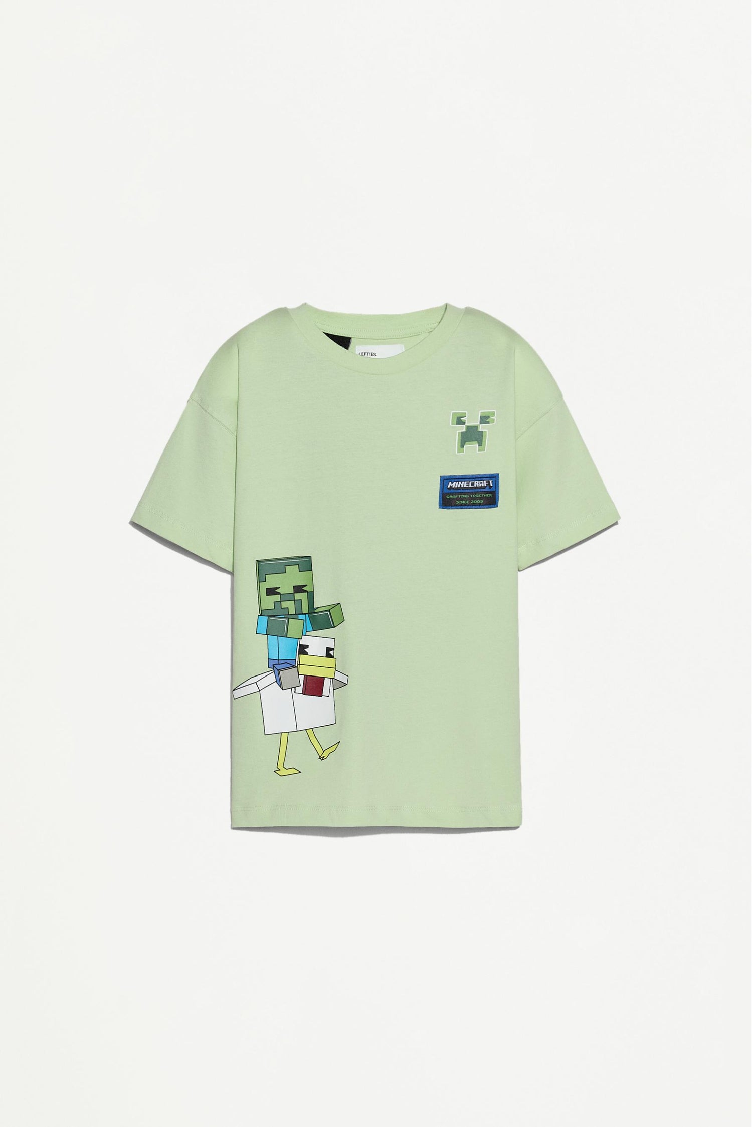 Minecraft T-shirt with a maxi print on the back - GREEN / 11-12 years