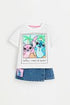 Stitch and Angel ©Disney T-shirt and denim skort set