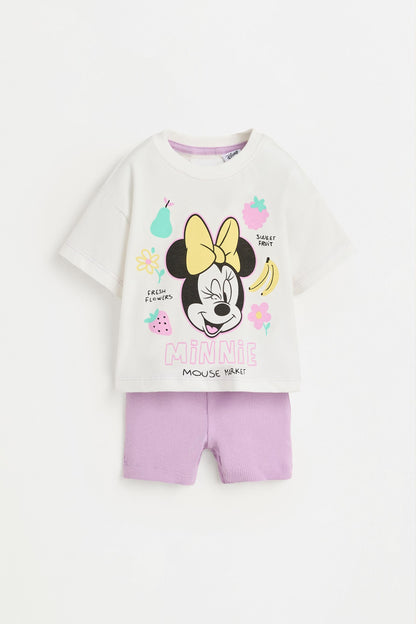 Minnie Mouse ©Disney T-shirt and cycling leggings co-ord