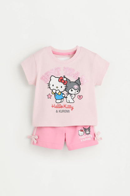 Hello Kitty &amp; Kuromi ©SANRIO T-shirt and shorts set - DUSTY ROSE / 12-18 months