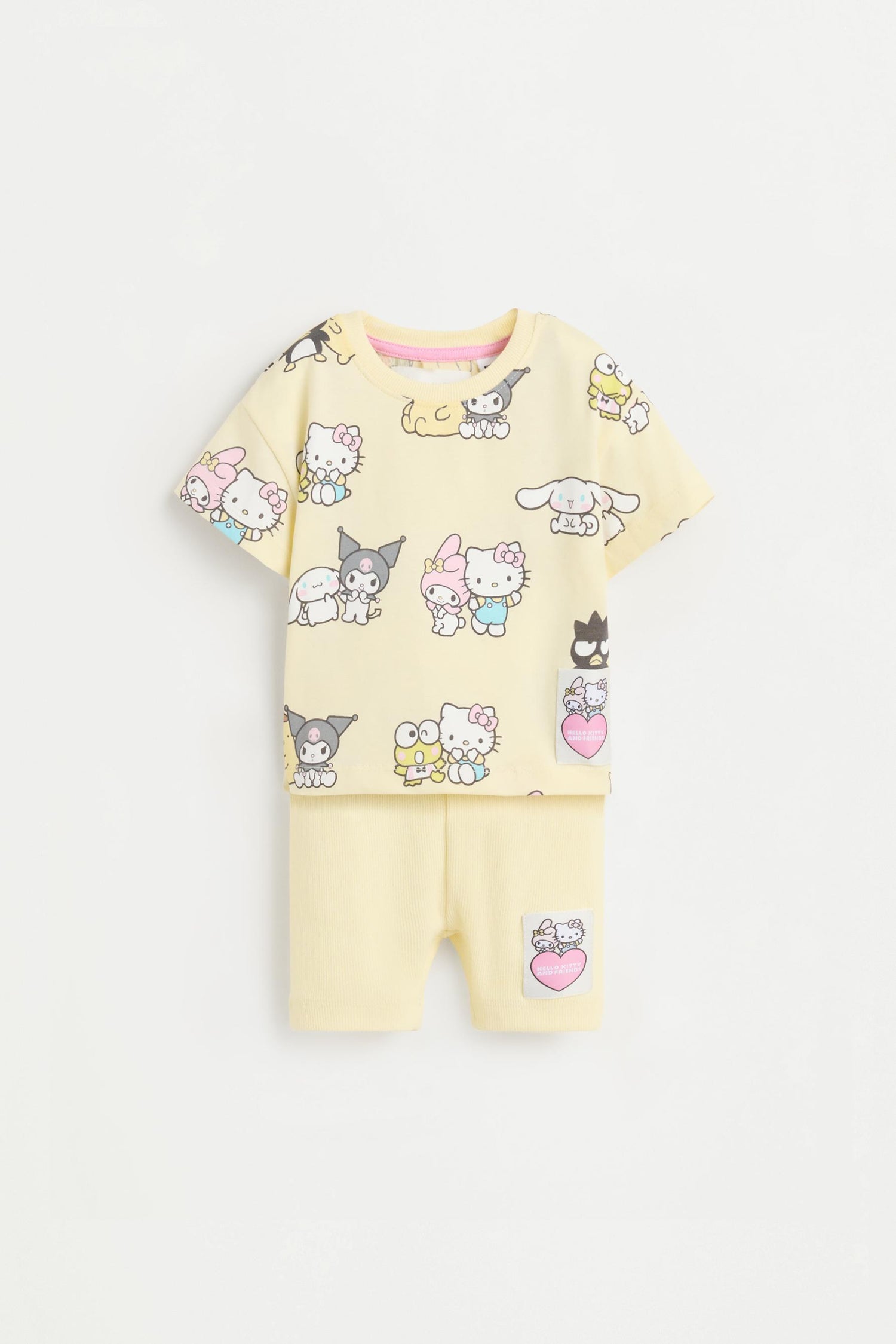 Hello Kitty ©SANRIO ribbed short pyjamas - PASTEL YELLOW / 12-18 months