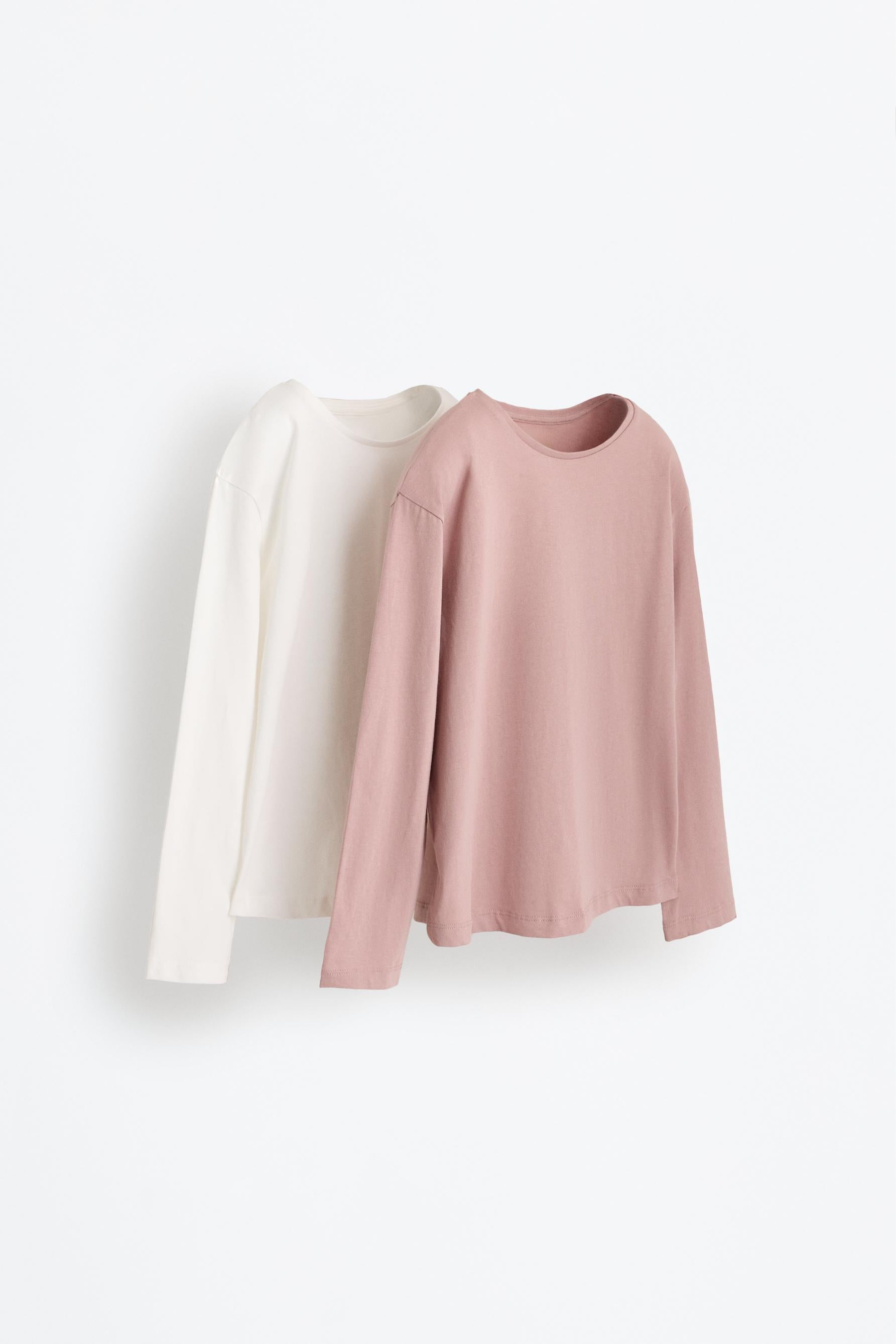 Pack of 2 plain long sleeve T-shirts