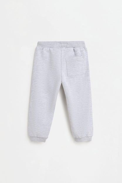 Pack of 2 plush trousers - GREY MARL / 12-18 months