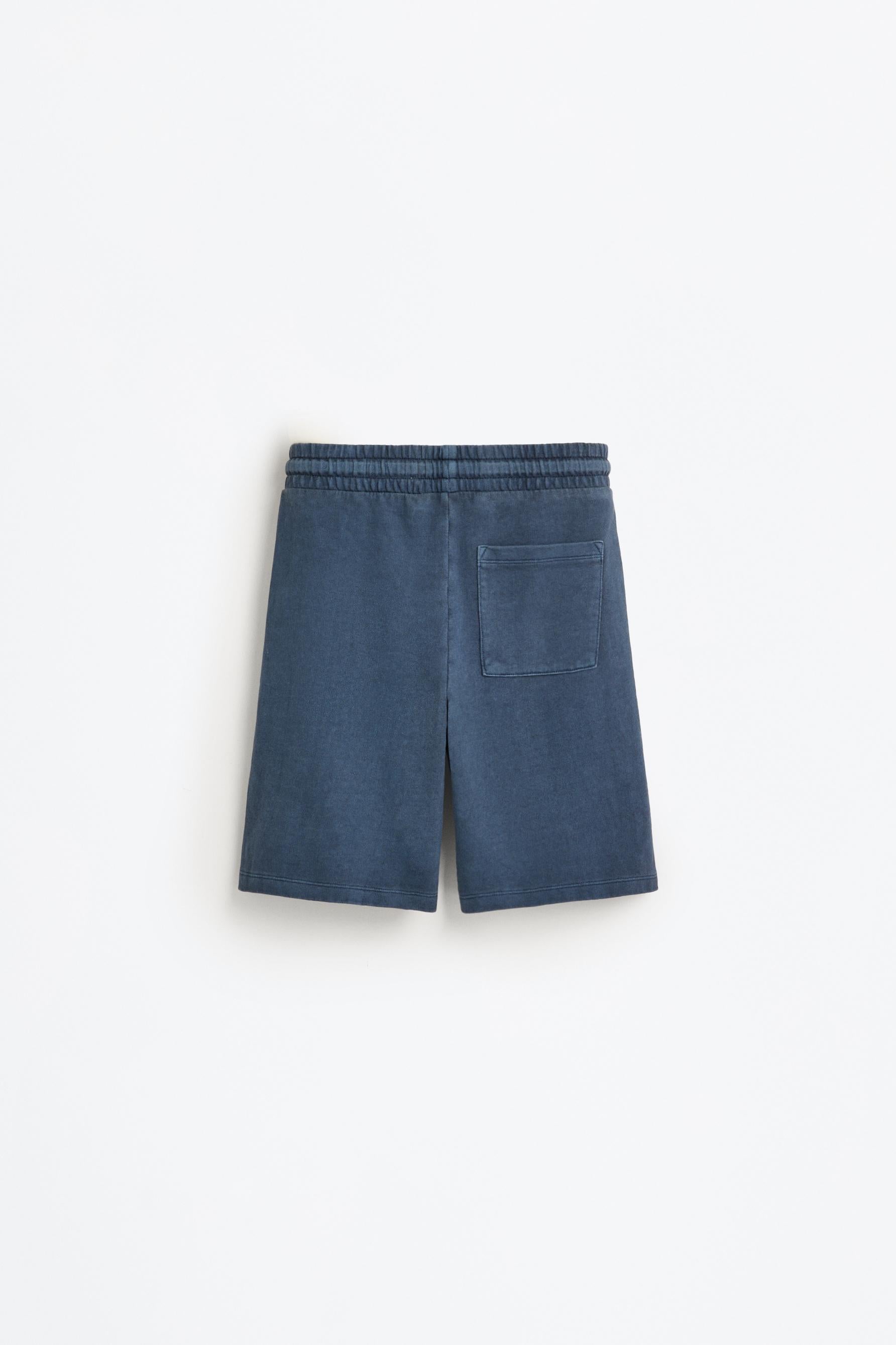 Bermuda shorts with text patches