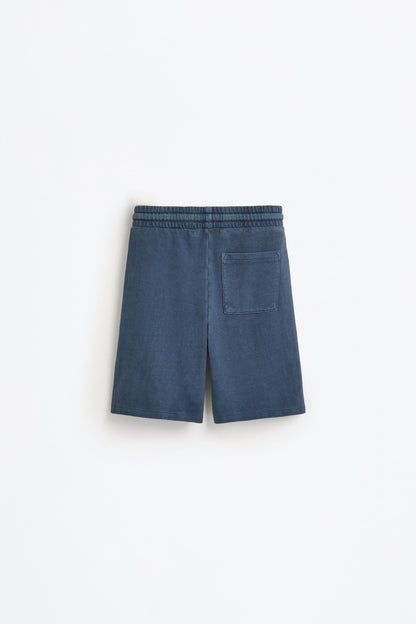 Bermuda shorts with text patches