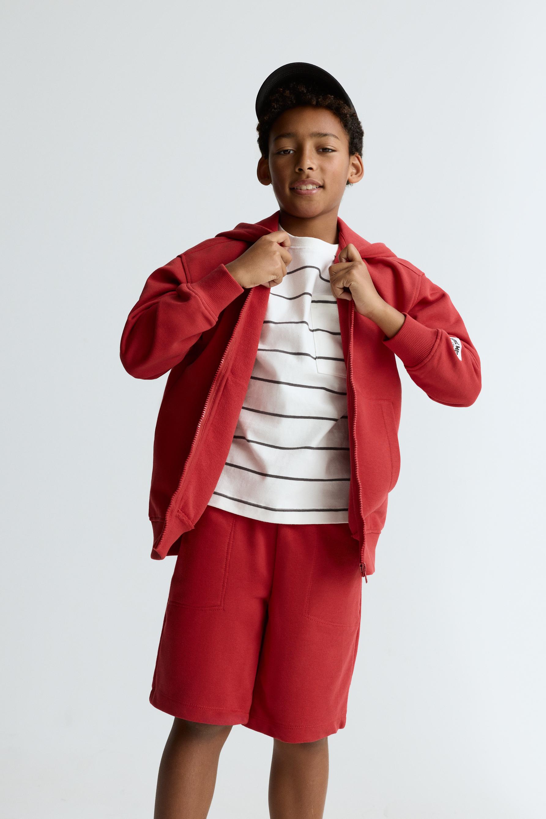 Basic plush Bermuda shorts