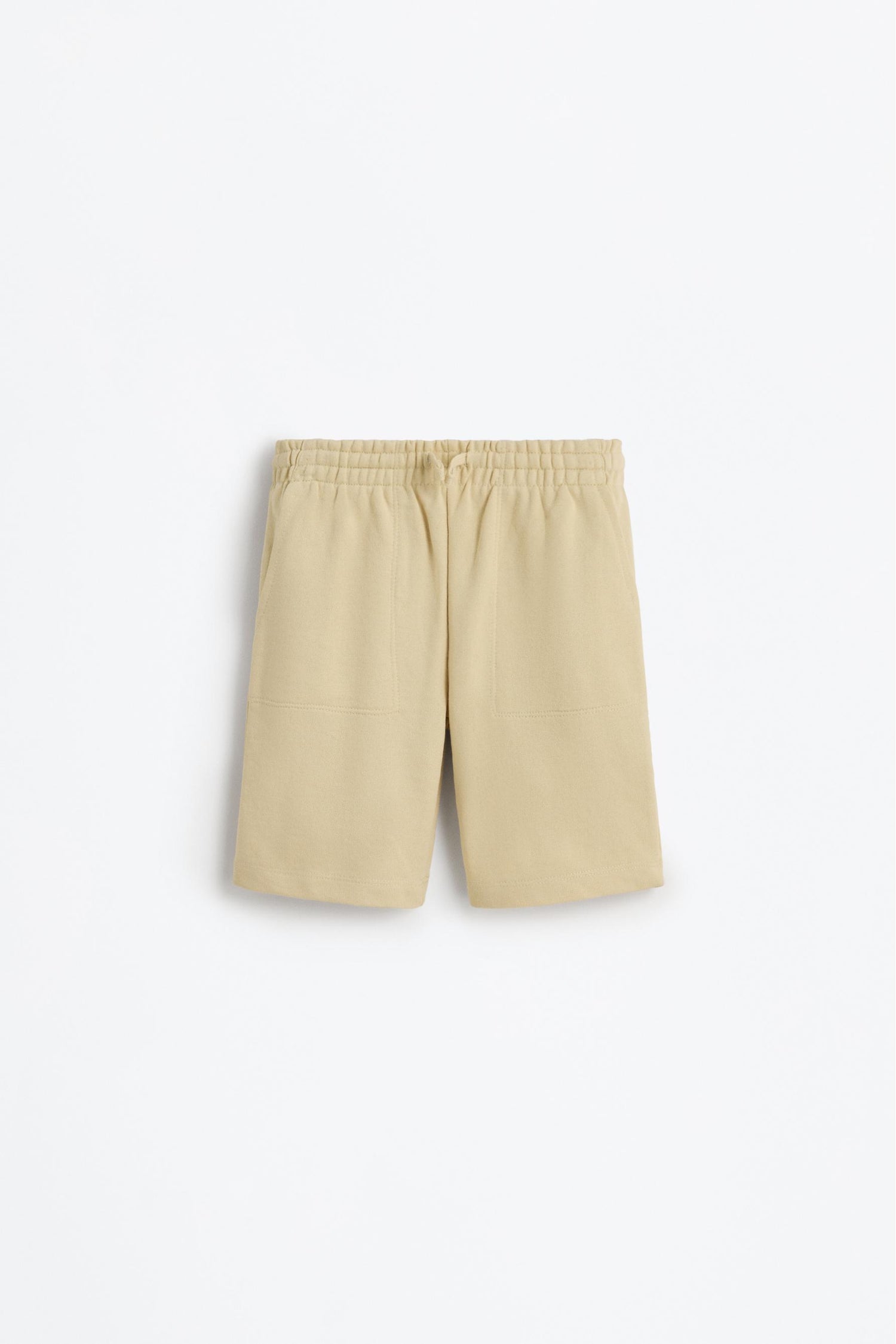 Basic plush Bermuda shorts - BUTTER / 11-12 years