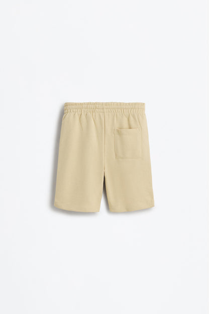 Basic plush Bermuda shorts