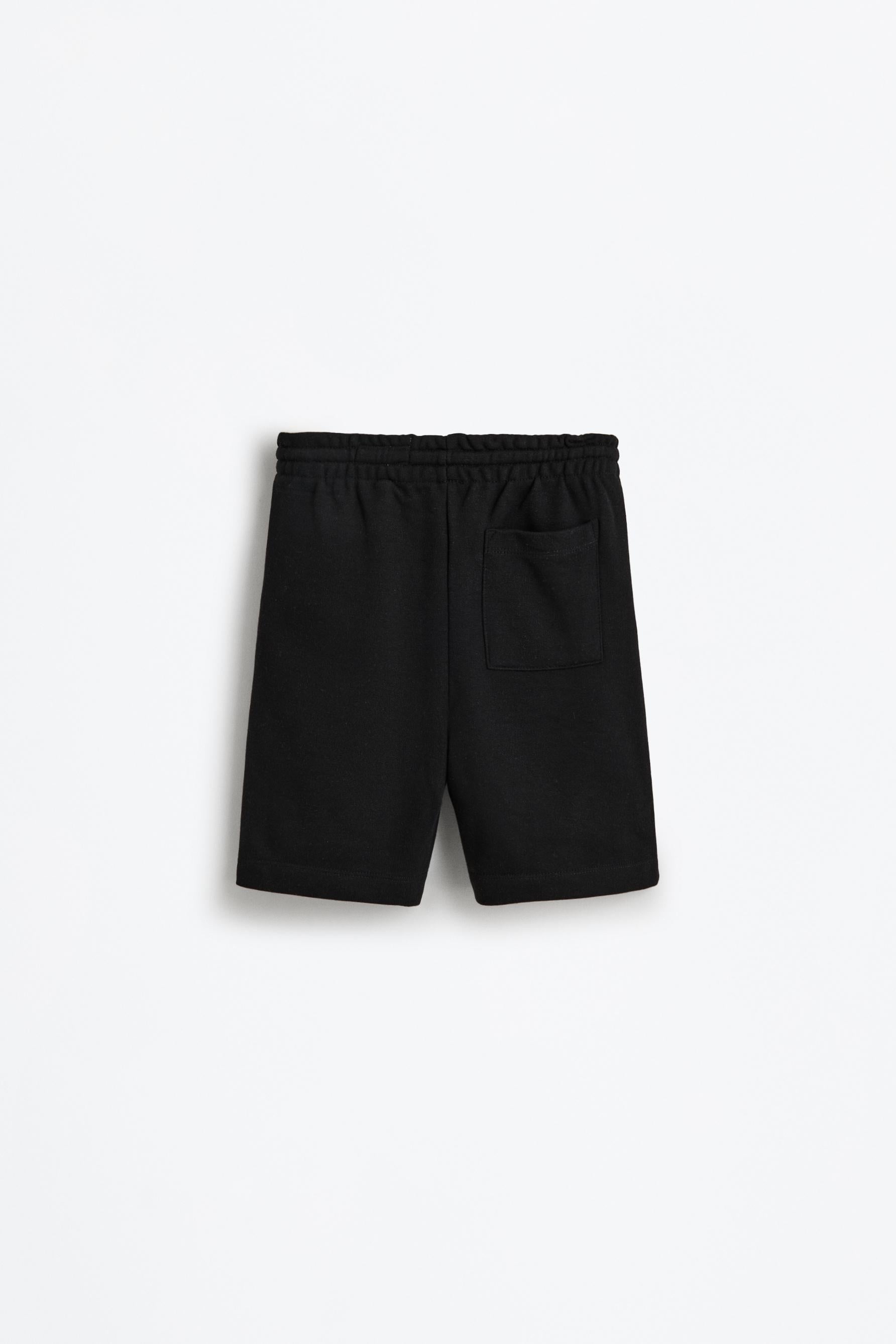 Basic plush Bermuda shorts