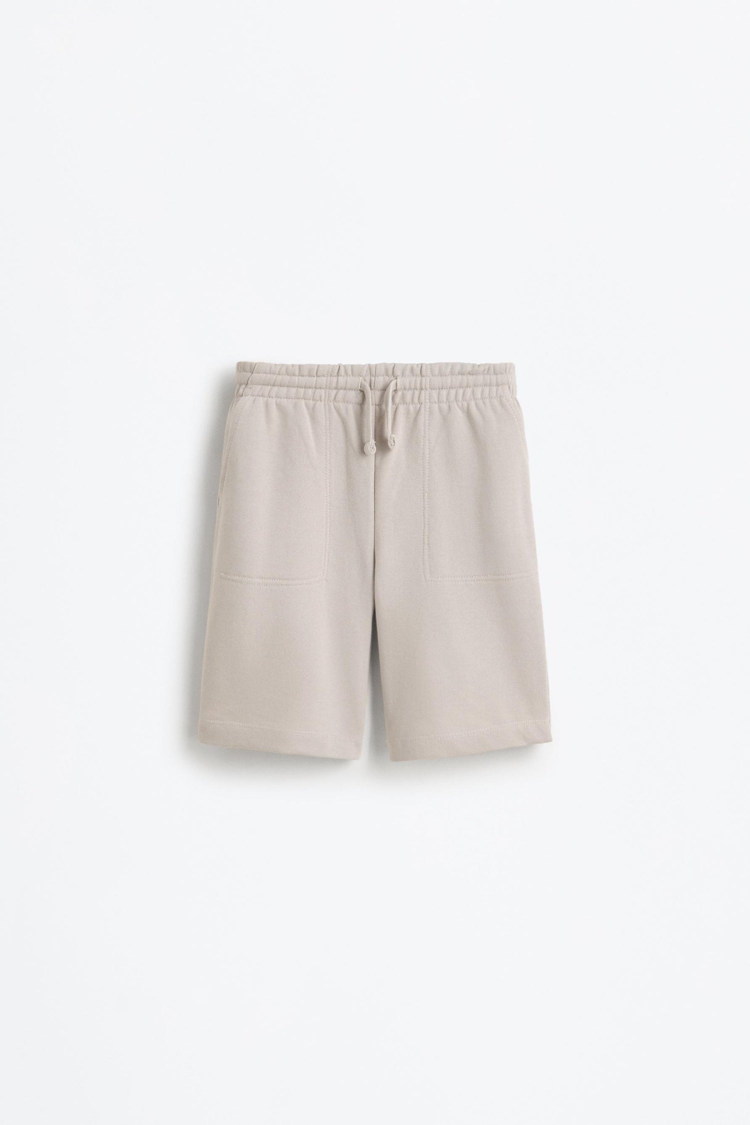 Basic plush Bermuda shorts - GREY / 11-12 years