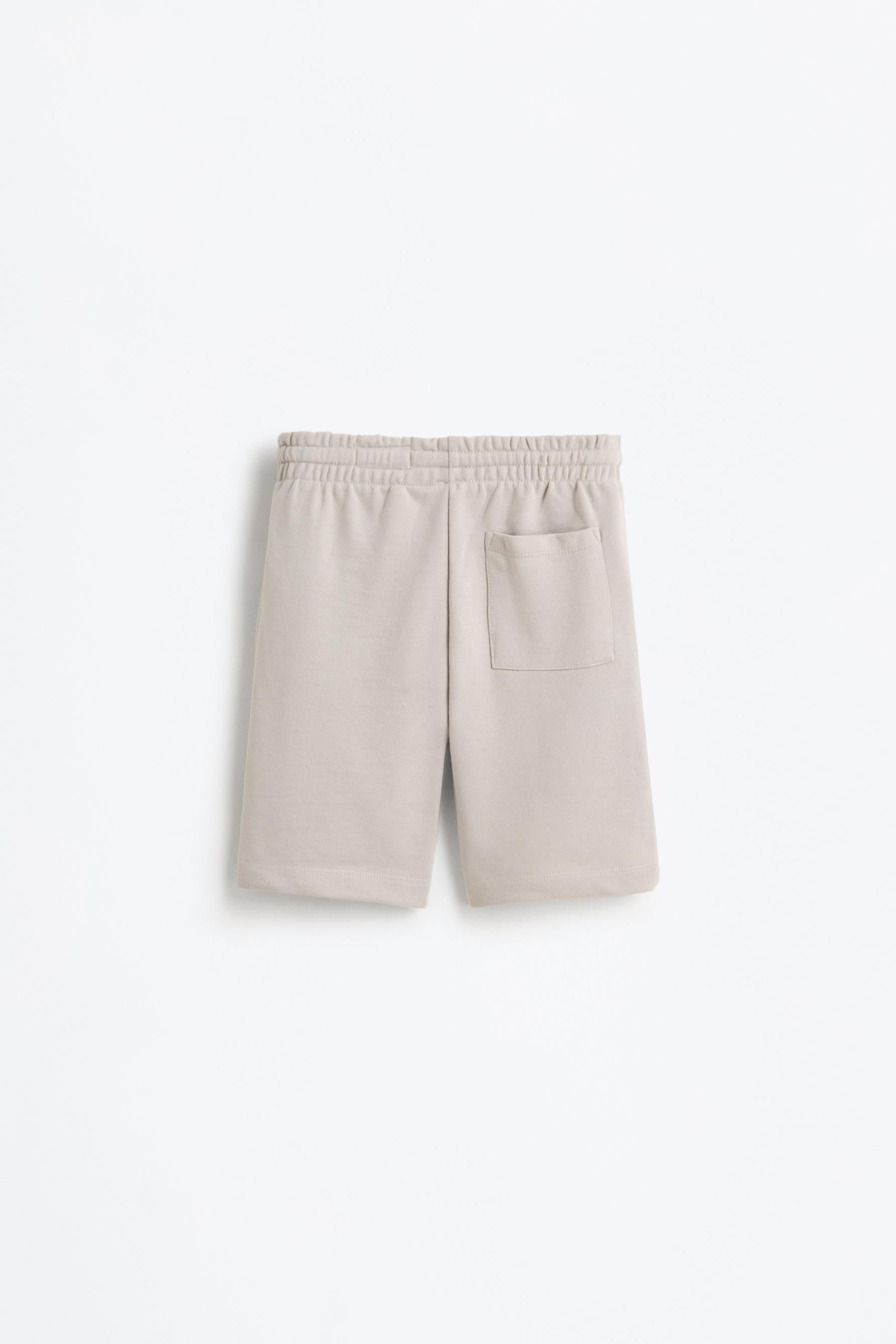 Basic plush Bermuda shorts