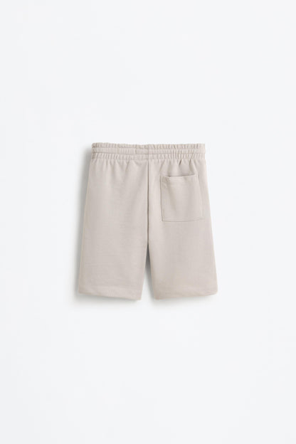 Basic plush Bermuda shorts