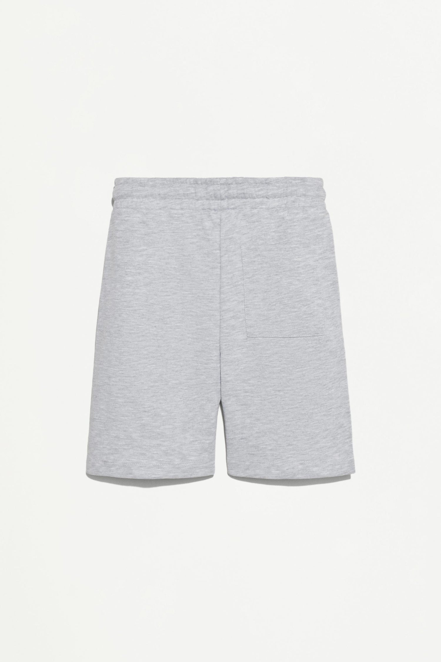 Plush Bermuda shorts with text