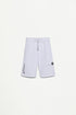 Plush cargo Bermuda shorts - GREY MARL / 11-12 years