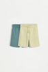 Pack of 2 fleece Bermuda shorts
