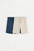 Pack of 2 fleece Bermuda shorts