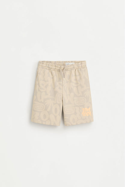 Graffiti print Bermuda shorts