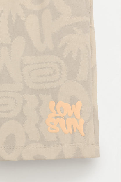 Graffiti print Bermuda shorts