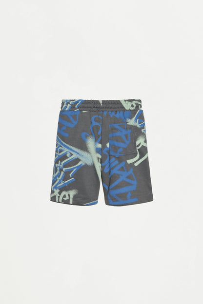 Graffiti print Bermuda shorts