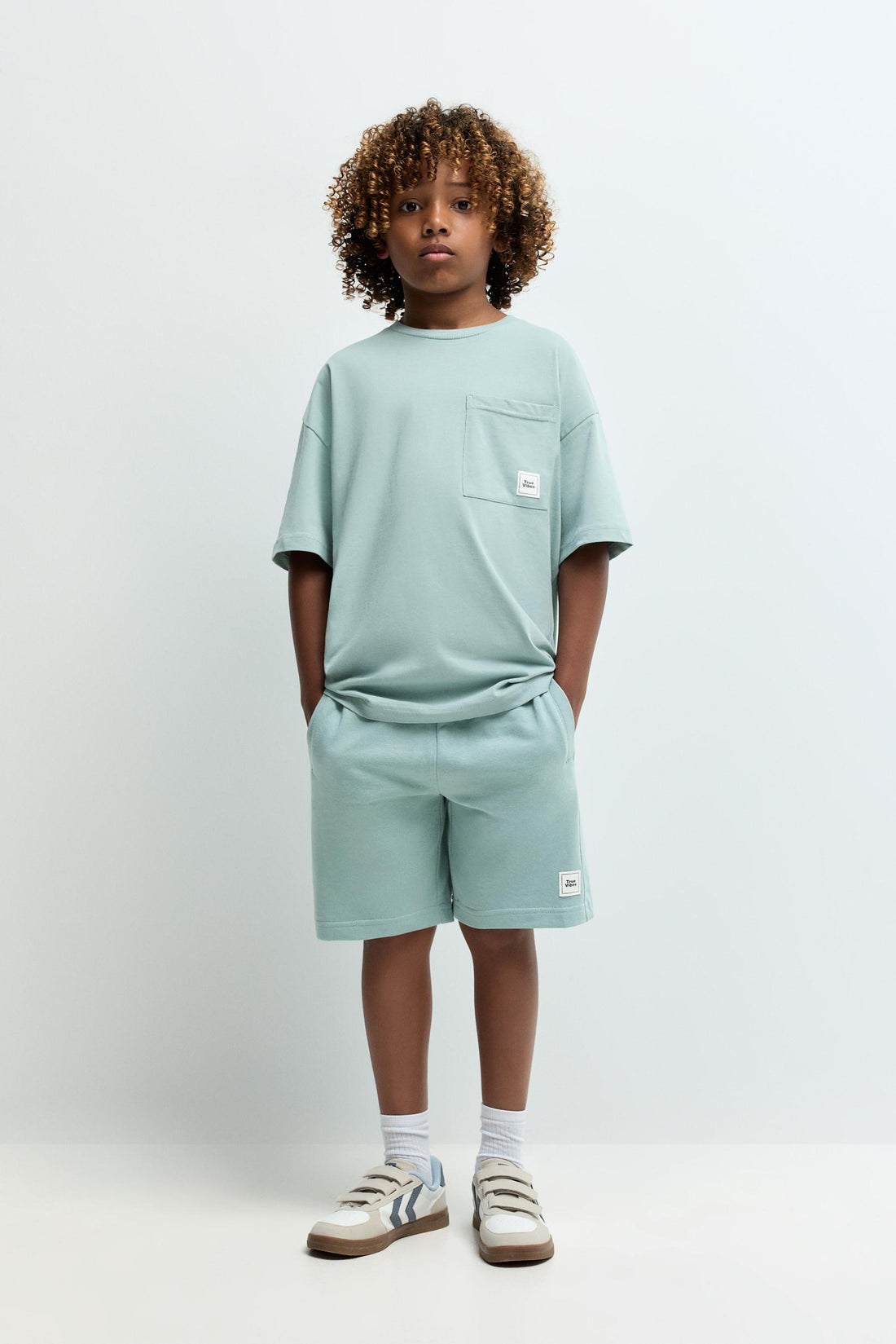 T-shirt and Bermuda shorts set - DARK TURQUOISE / 11-12 years