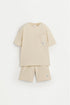 T-shirt and Bermuda shorts set - GREY / 11-12 years