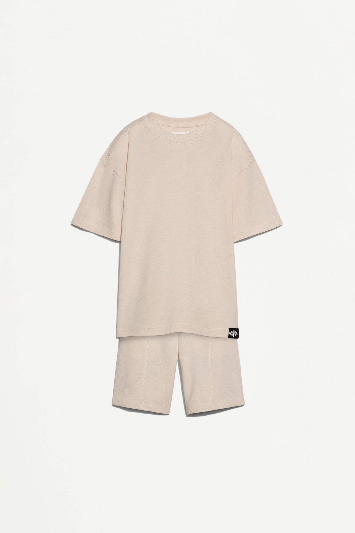 Piqué T-shirt and Bermuda shorts set - ECRU / 11-12 years
