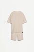 Piqué T-shirt and Bermuda shorts set - ECRU / 11-12 years