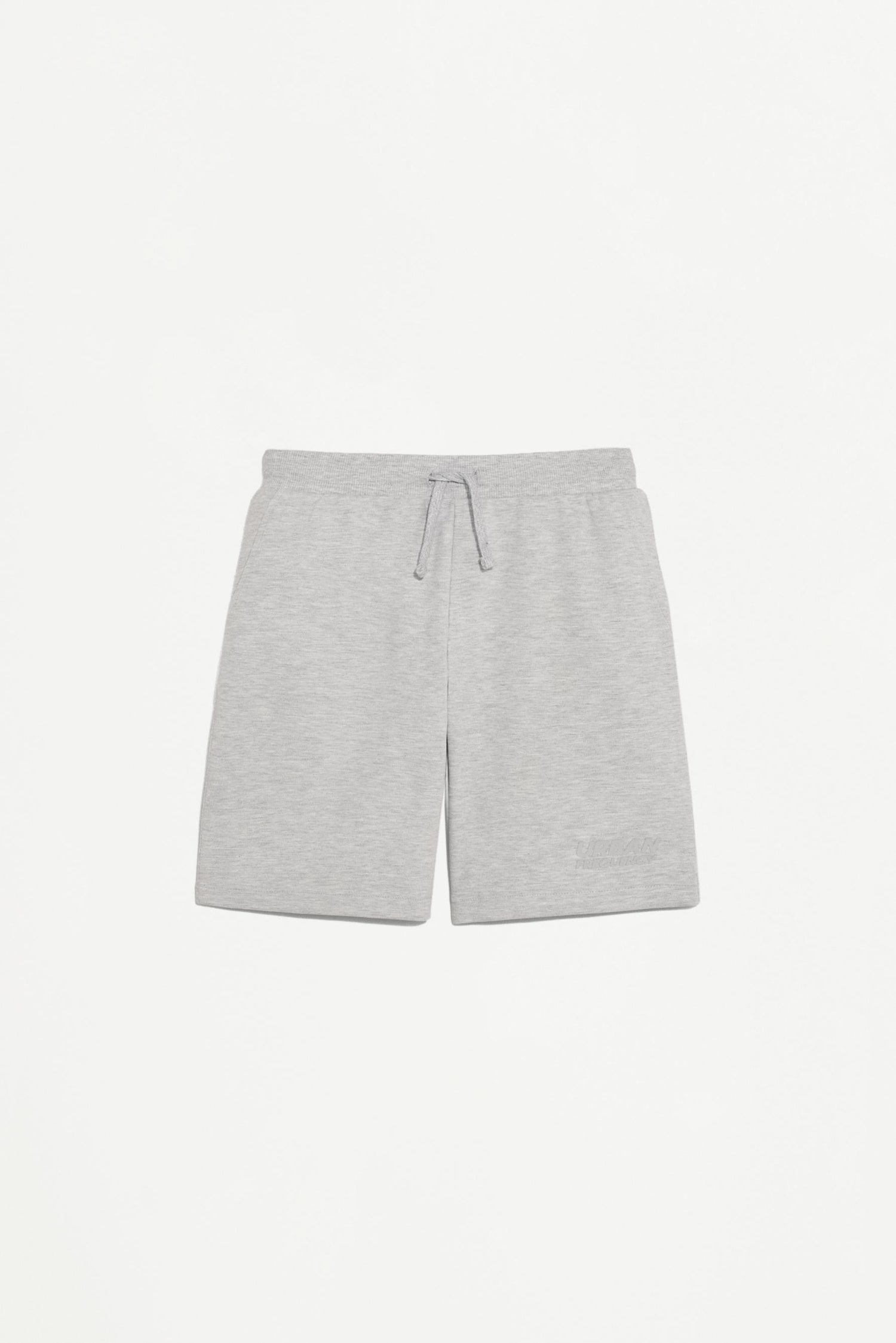Interlock Bermuda shorts with rubberised text
