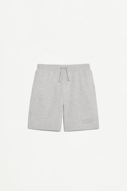 Interlock Bermuda shorts with rubberised text
