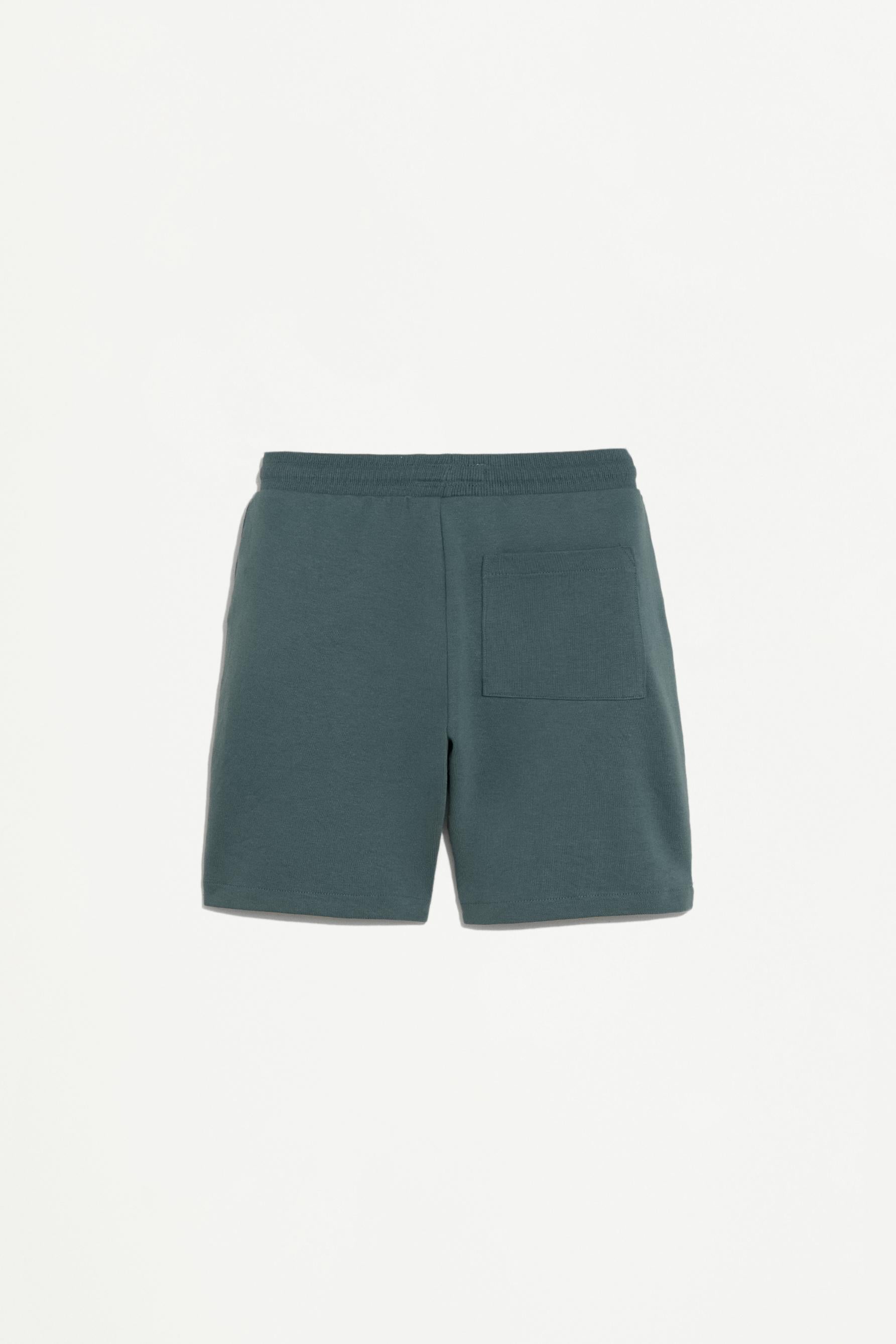 Interlock Bermuda shorts with rubberised text - GREYISH / 11-12 years