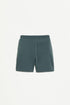 Interlock Bermuda shorts with rubberised text - GREYISH / 11-12 years